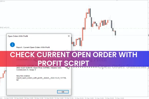 Check Current Open Orders With Profit Script
